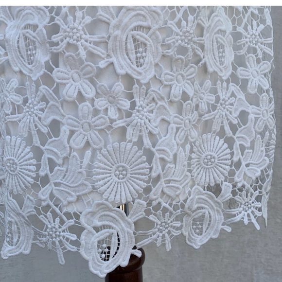 Lulus Love Poem Elegant White Lace Halter Dress Small - Picture 5 of 14